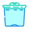 lunch box plastic healthy color icon vector illustration