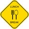 Lunch break - vector sign