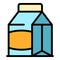 Lunch pack icon color outline vector