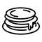 Lunch pancakes icon, outline style