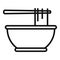 Lunch pasta icon outline vector. Healthy food