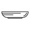 Lunch plate icon outline vector. Dinner dish