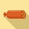 Lunch sausage icon, flat style