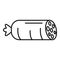 Lunch sausage icon, outline style