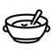 Lunch soup icon, outline style