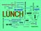 Lunch word displayed for food related fact of human body