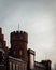 Lund, Sweden - February 8, 2020: The round tower of the university building AF-borgen