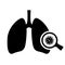 Lung bacteria vector icon