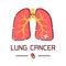 Lung cancer cartoon poster