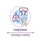 Lung cancer concept icon