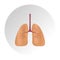 Lung cancer diagram in detail illustration. Lung Anatomy Vector Lung, icon, Human Lungs System