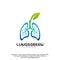 Lung care logo designs vector, Nature Lungs logo concept vector, Lungs Health logo template