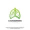 Lung care logo designs vector, Nature Lungs logo concept vector, Lungs Health logo template