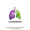 Lung care logo designs vector, Nature Lungs logo concept vector, Lungs Health logo template