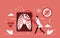 Lung health research, hospital radiology coronavirus results