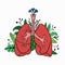 Lung health vector illustration