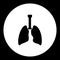 Lung internal organ medical simple black icon eps10