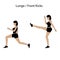 Lunge front kicks exercise