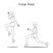 Lunge Jump exercise outline