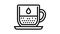 lungo coffee line icon animation