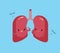 Lungs be strong for healthy, cartoon