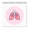 Lungs color icon