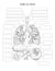 Lungs coloring page
