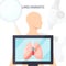 Lungs diagnostic vector design in flat style