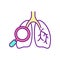 Lungs examination RGB color icon