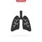 Lungs flat icon. Isolated vector illustration.