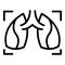 Lungs fluorography icon outline vector. Patient xray