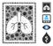 Lungs Fluorography Mosaic of CoronaVirus Icons