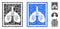 Lungs Fluorography Mosaic Icon of Circle Dots