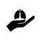Lungs and hand icon. International pneumonia day.