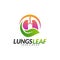 Lungs Health Care Logo Design Concept Vector. Eco Lungs icon logo template. Nature Lungs Logo Vector. Lungs Leaf Logo Template