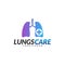 Lungs Health Care Logo Design Concept Vector. Lungs with Health icon logo template