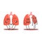 Lungs Human Internal Organ Healthy Vs Unhealthy, Medical Anatomic Funny Cartoon Character Pair In Comparison Happy