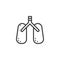 Lungs line icon