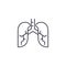 Lungs linear icon concept. Lungs line vector sign, symbol, illustration.