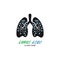 Lungs logo Organ medical Health design template vector