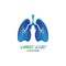 Lungs logo Organ medical Health design template vector