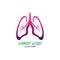 Lungs logo Organ medical Health design template vector