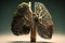 lungs made of tree branches. Protection of forests and the environment