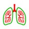 Lungs medical vector icon