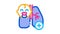 lungs of newborn baby Icon Animation