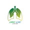 Lungs Organ Logo medical health design template 