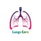 Lungs Organ medical clinic health  logo design template