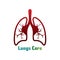 Lungs Organ medical clinic health  logo design template