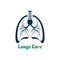 Lungs Organ medical clinic health  logo design template