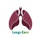 Lungs Organ medical clinic health  logo design template